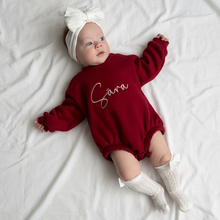 Bubble romperis ar izšuvumu