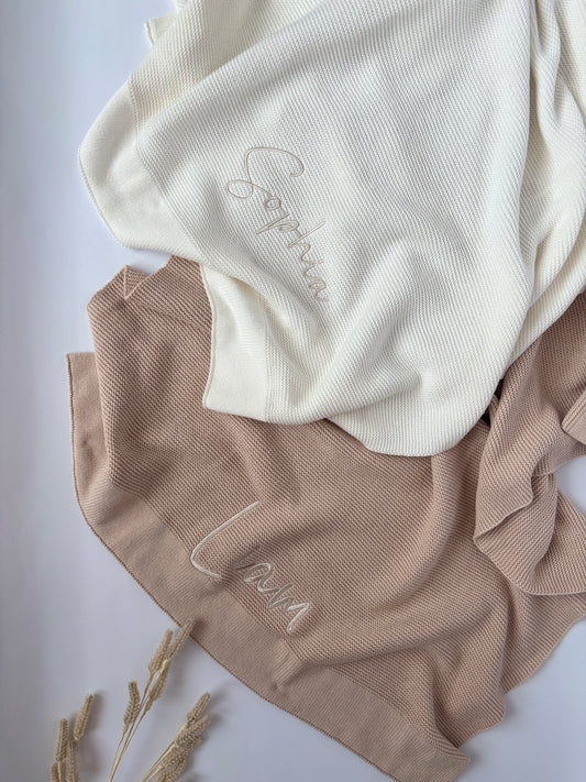 adīta personalizēta bērnu sedziņa ar vārdu